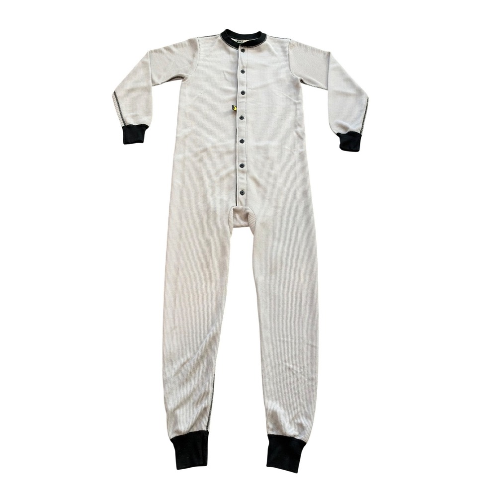 Rare Vintage Not Just Johns from 1990s Waffle Knit Union Suit Thermal Long John